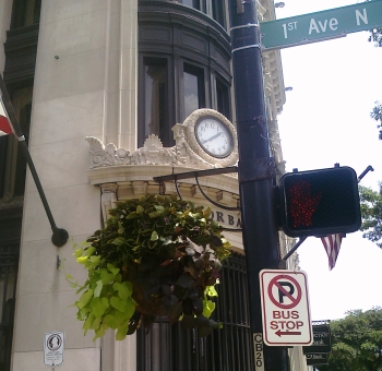 hanging baskets downtown