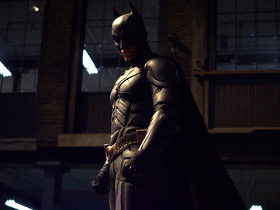 Christian Bale as Batman in The Dark Knight - official photo from Warner Bros.