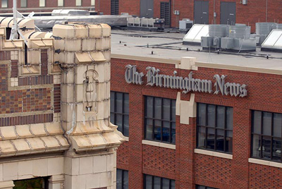 The old and new Birmingham News headquarters. Bob Farley/f8photo.