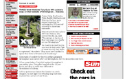 Screenshot of Birmingham Sun article