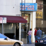 The line in front of Pete’s Famous Hot Dogs, the week of Christmas 2007