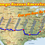 Map of trip from Mustangs across America