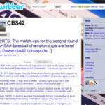 Screenshot of CBS 42 Twitter profile