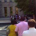 The line outside of the Jefferson County Courthouse, 5.31.2011
