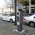 Pay and display meter on Park Place in downtown Birmingham.